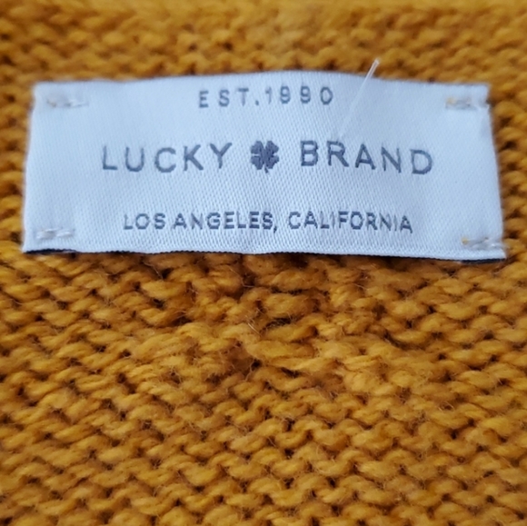 Lucky Brand Braided Oversized Knit Sweater Sunflower yellow - Picture 5 of 12